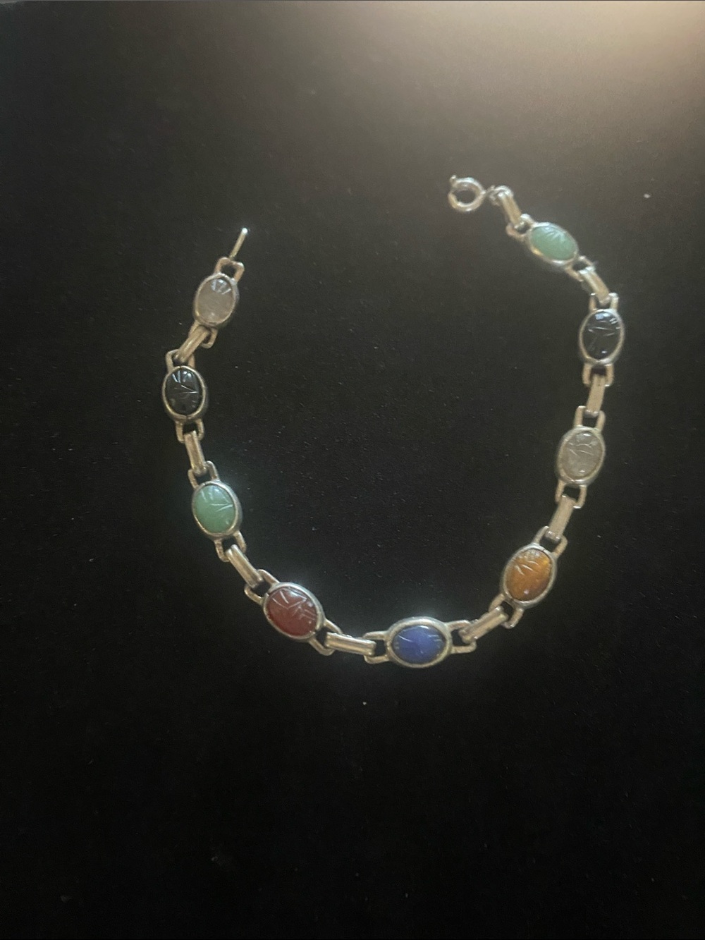 Multi-Color Scarab Link Bracelet - Women Jewelry